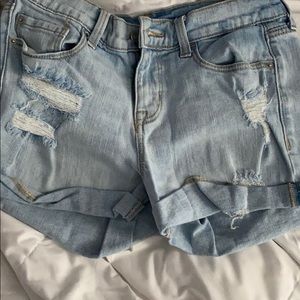 High waisted boyfriend shorts
